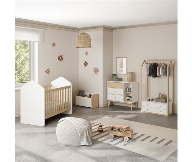 Baúl Misty Breeze 70 Blanco/ Madera