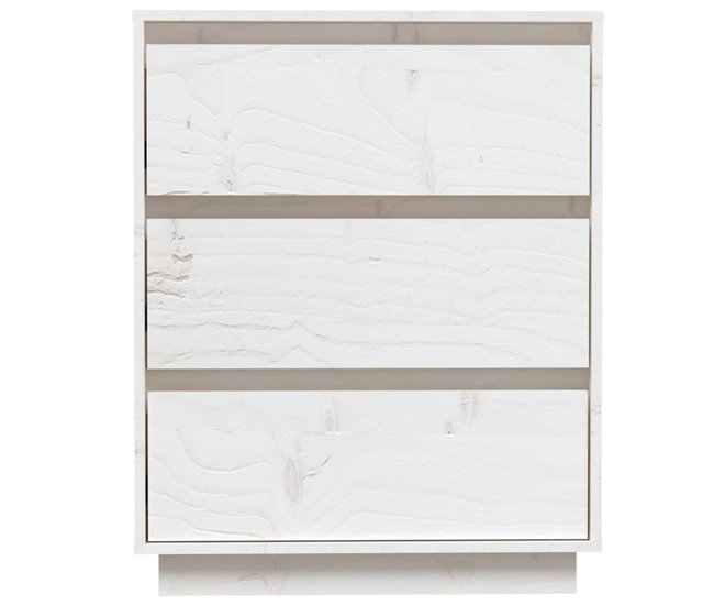 Aparador de madera maciza de pino 60 Blanco