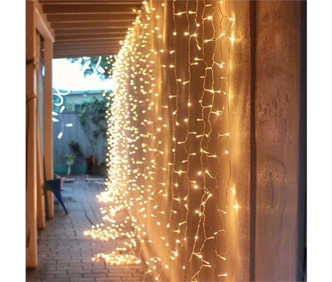 Guirnalda con 480 luces control remoto y Temporizador Negro