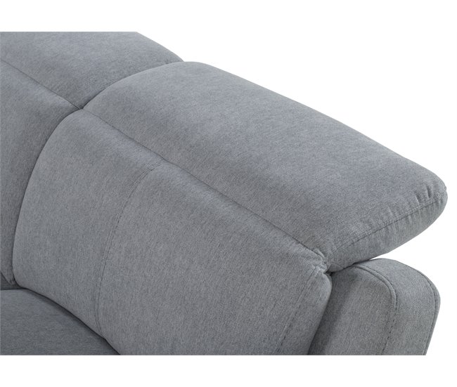 Sofá 3 plazas 2 asientos relax eléctricos JAXON color gris Gris