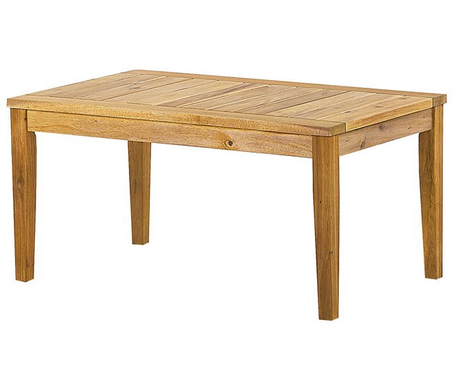 Beliani Conjunto longue Madera de acacia PALLANO Gris Oscuro