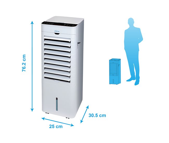 Climatizador evaporativo de muy bajo consumo con calefactor Blanco