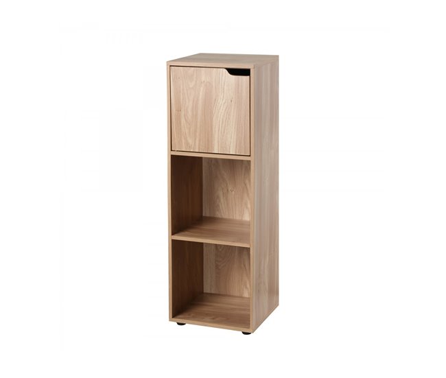 Mueble 3 estantes con una puerta Madera