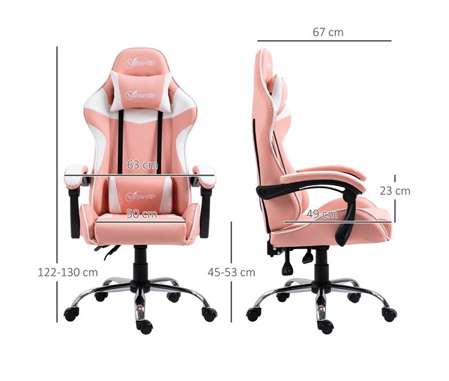 Silla Gaming PVC, Espuma, PP, Metal Vinsetto Negro