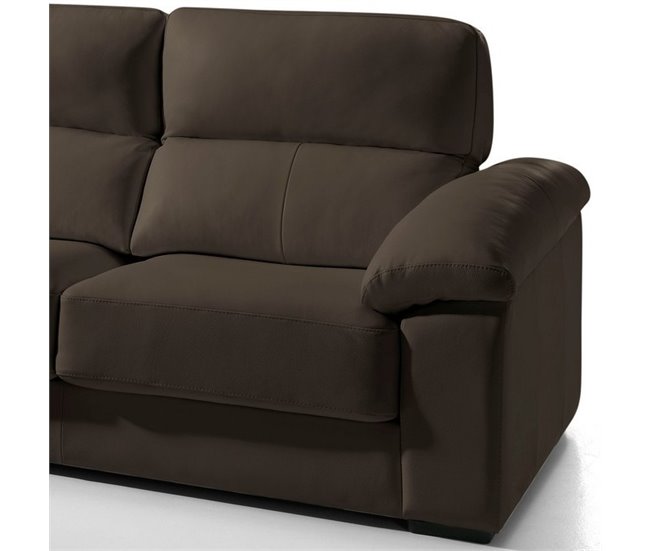 Chaise longue piel WILLY Marron