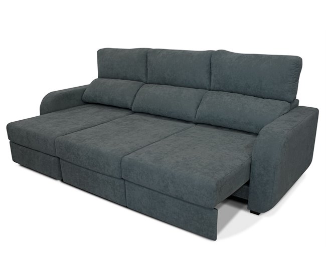 Chaise longue convertible en cama tela APRIL Gris
