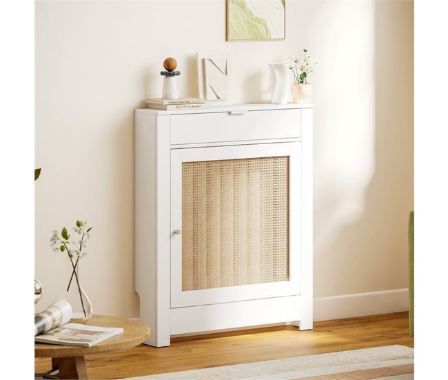 Cubre Radiadores Melamina de Madera, MDF HOMCOM Blanco