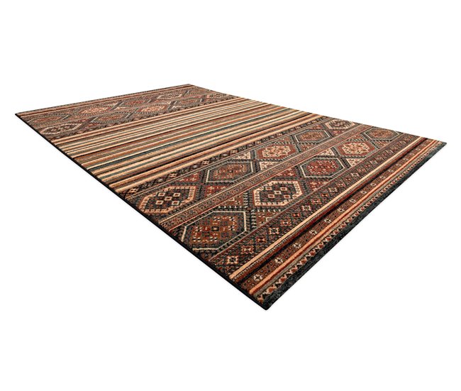 Alfombra de lana KASHQAI 4356 500 Étnico 240x300 Marron
