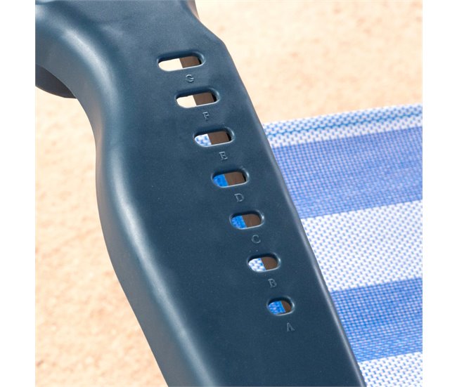 Aktive Pack de 2 sillas de playa plegables y reclinables Azul Marino