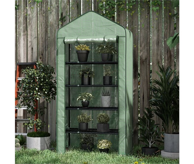 Invernadero de Jardín Acero, PE Outsunny Verde