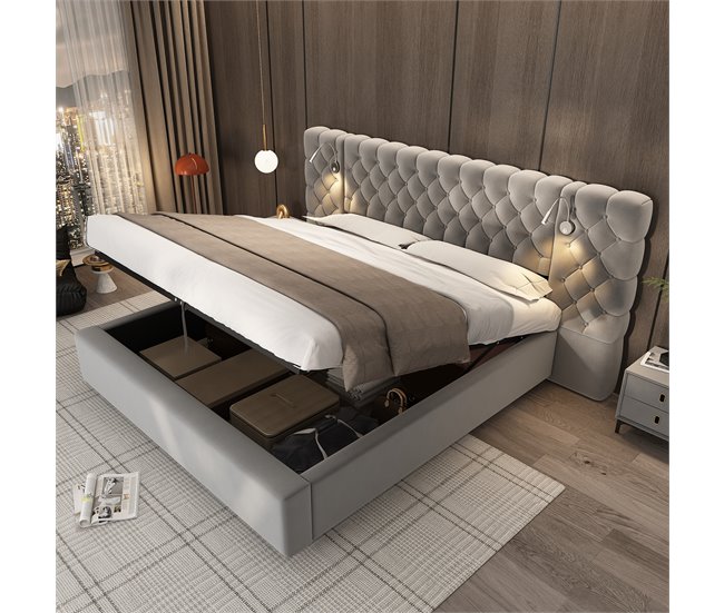 Camas de matrimonio 245x200 Gris