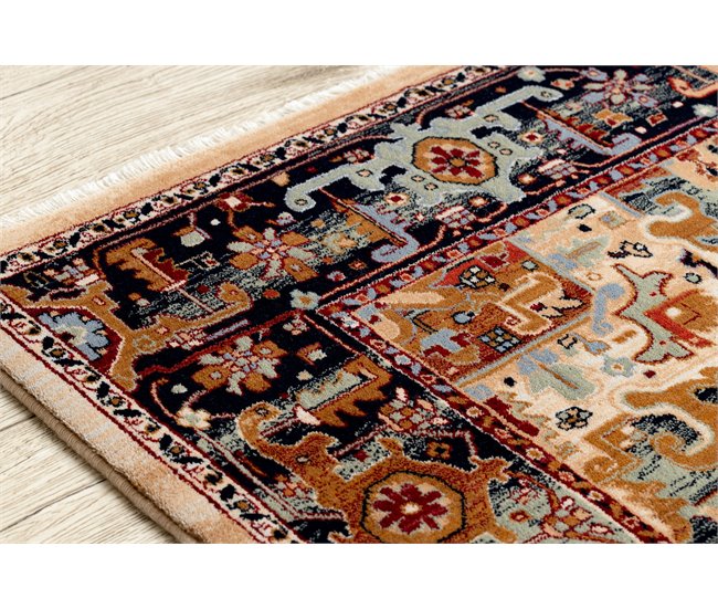 Alfombra KESHAN franjas Ornamento oriental 2886/53555 300x380 Marron