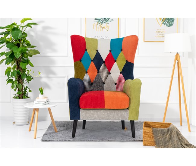 Sillón CIRCO estampado patchwork Multicolor