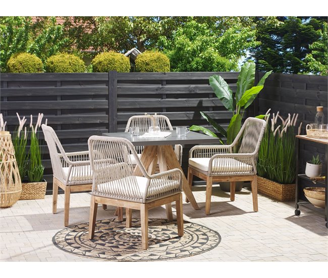 Beliani Conjunto de comedor OLBIA Crema