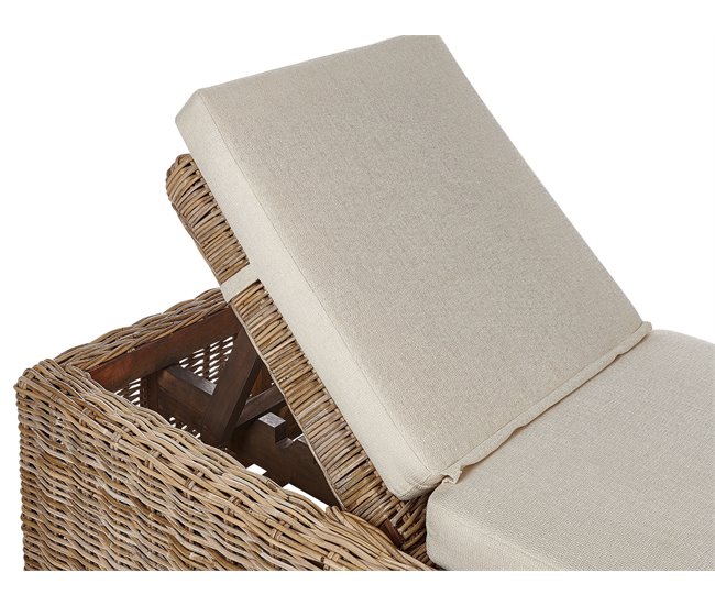 Beliani Tumbona PALESE Gris/natural