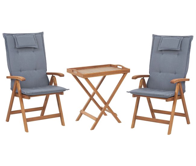 Beliani Conjunto bistro JAVA Marron