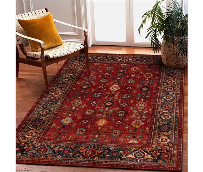 Alfombra de lana OMEGA PARILLO Marco 200x300 Rojo