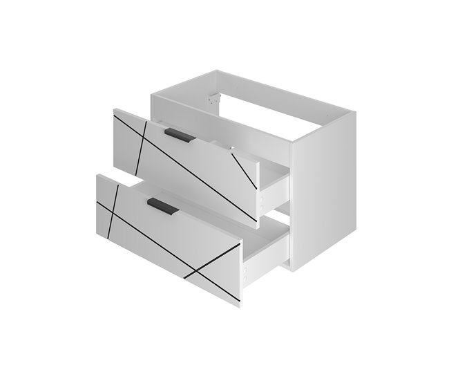Mueble bajo lavabo encimera Teren 80 Blanco