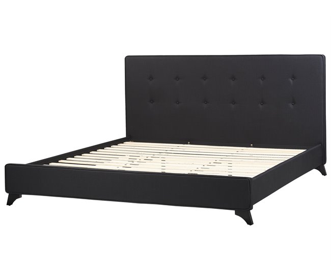 Beliani Cama con somier Poliéster AMBASSADOR 192x216 Beige