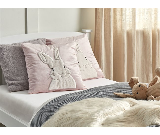 Beliani Cojín decorativo IBERIS Rosa