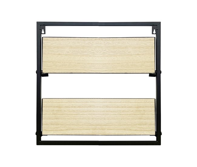 Acomoda Textil – Estante para pared de Madera. (2 Baldas) Madera Clara