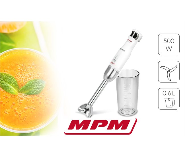 Batidora de mano MPM MBL-27 Blanco/ Gris