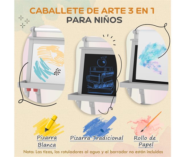Caballete de Pintura MDF AIYAPLAY Gris