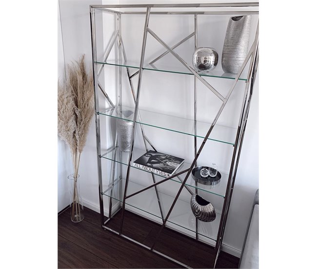 Beliani Librería HOXIE Gris