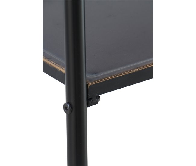 Estantería de 1 cajón con estructura de metal Negro
