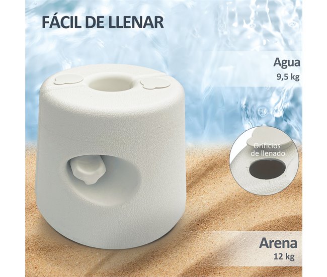 Base de Sombrilla HDPE Blanco
