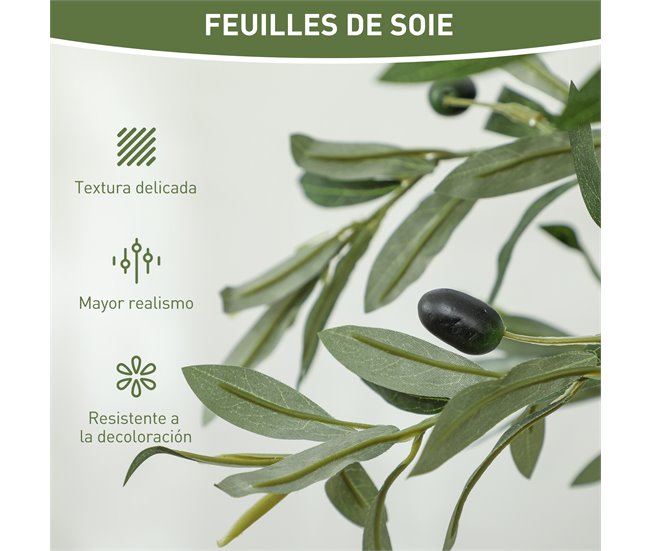 Olivos Artificiales Seda HOMCOM, hogar - decoración Verde