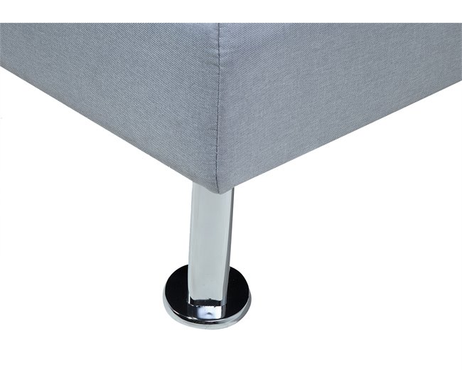 Beliani Sofá de 3 plazas Poliéster ROXEN Gris Claro