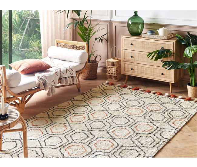 Beliani Alfombra de pelo corto HAJIPUR 160x230 Beige