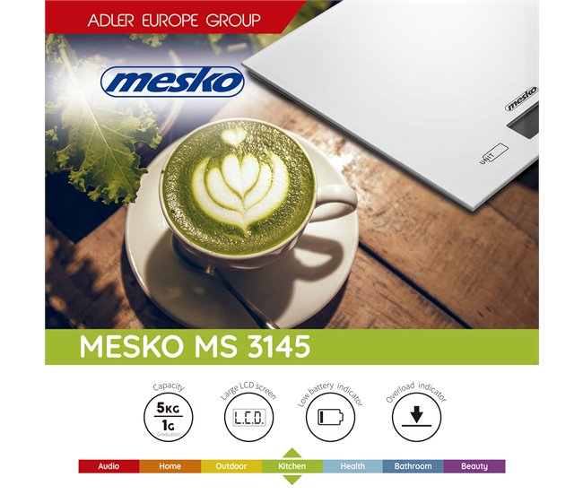 Balanza de cocina Mesko MS3145 Gris