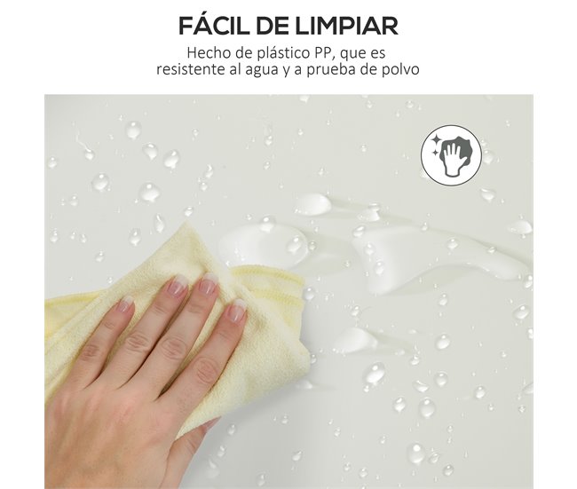 Armario Modular PP, Acero HOMCOM, hogar - muebles de dormitorio Natural/ Blanco