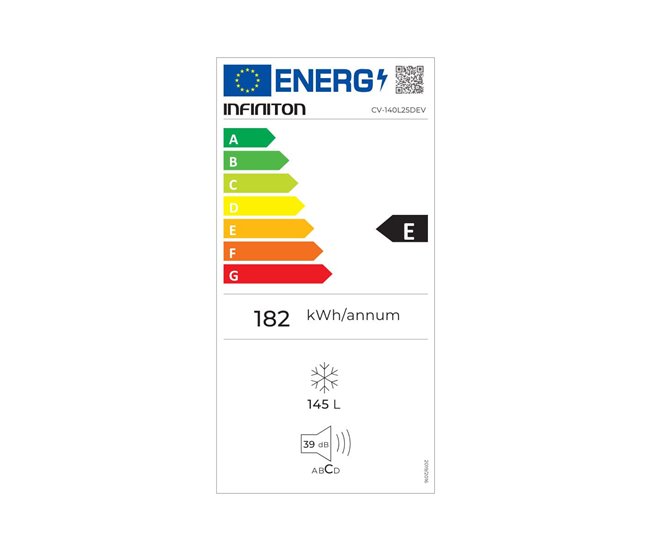 Congelador vertical Infiniton CVLDEV Defrost L E Negro
