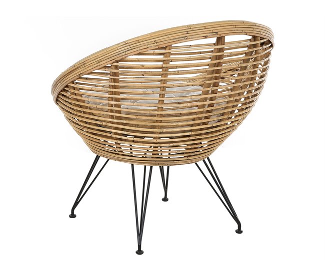 Beliani Conjunto de jardín Ratán MARATEA/CESENATICO Natural