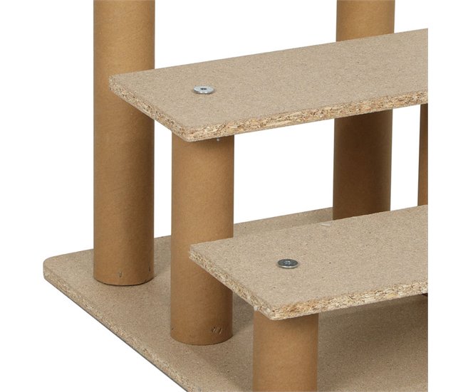 Escalera para Mascotas Melamina de Madera, Terciopelo PawHut Gris