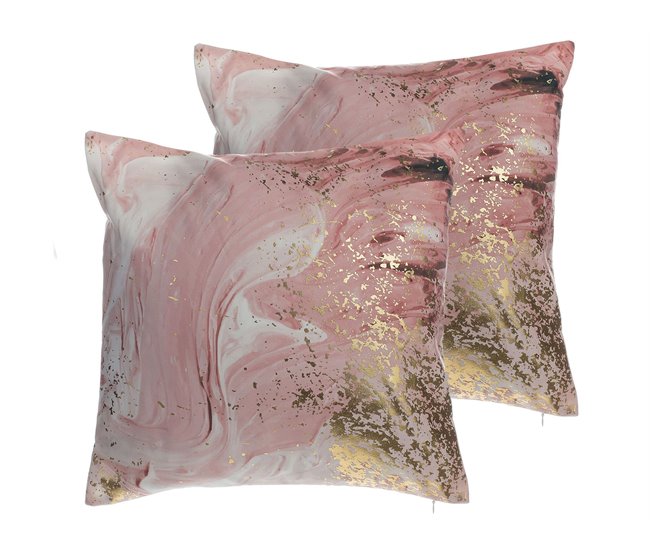 Beliani Cojín decorativo LANTANA Rosa