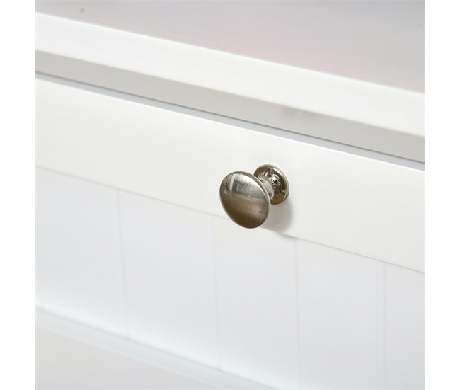 Alacena de Cocina MDF, Vidrio Templado HOMCOM, hogar - cocina 68 Blanco