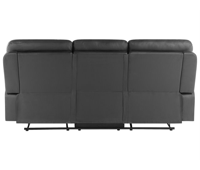 Beliani Sofá de 3 plazas Piel sintética BERGEN Marron