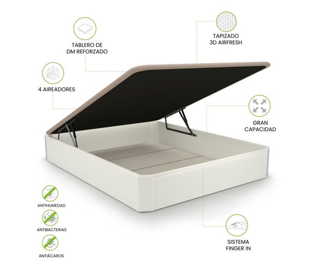 Canapé Luxury 3D 150x190 Blanco