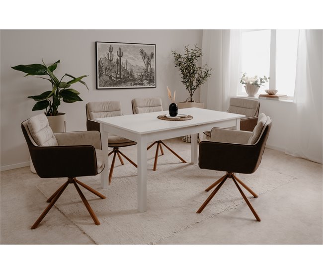 Mesa extensible DORA Blanco