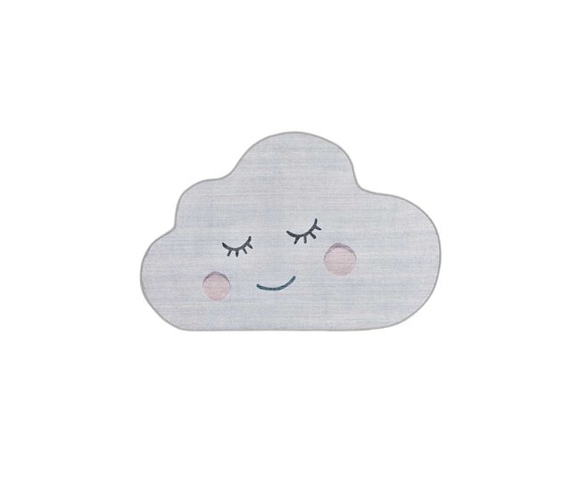 Alfombra infantil forma nube CANDY - ATTICGO 80x120 Plateado