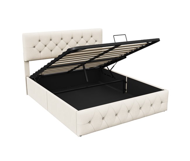 Cama, cama doble, cama funcional. 147x202 Beige