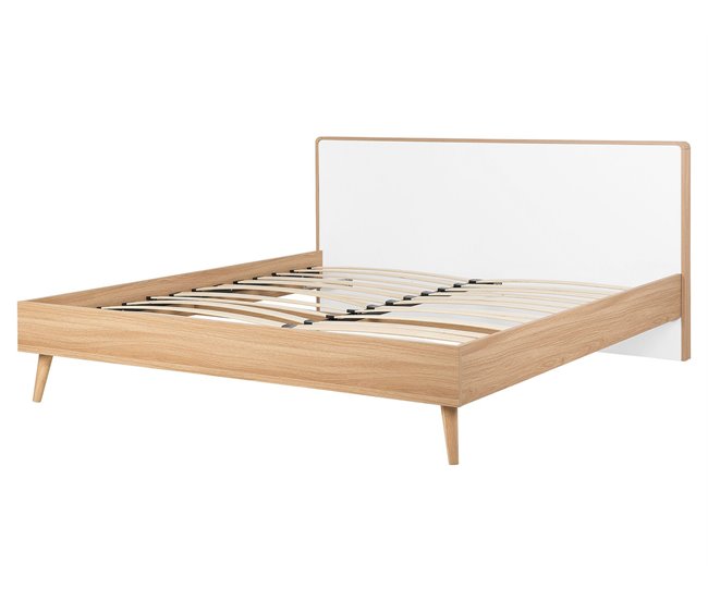 Beliani Cama LED MDF SERRIS 168x215 Marron