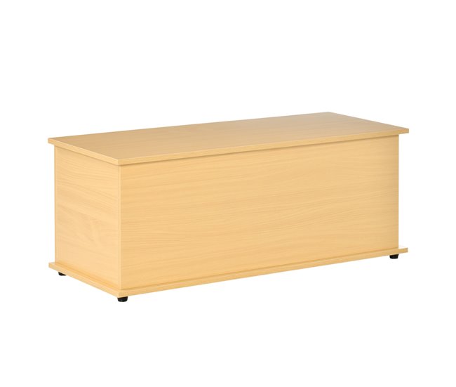 Baúl de Almacenamiento Melamina de Madera HOMCOM 100 Blanco