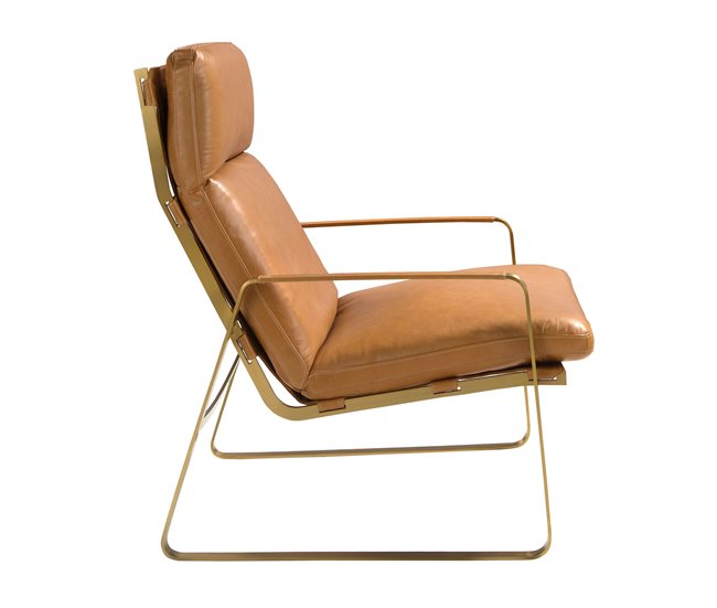 ANGEL CERDA Sillón piel camel Camel