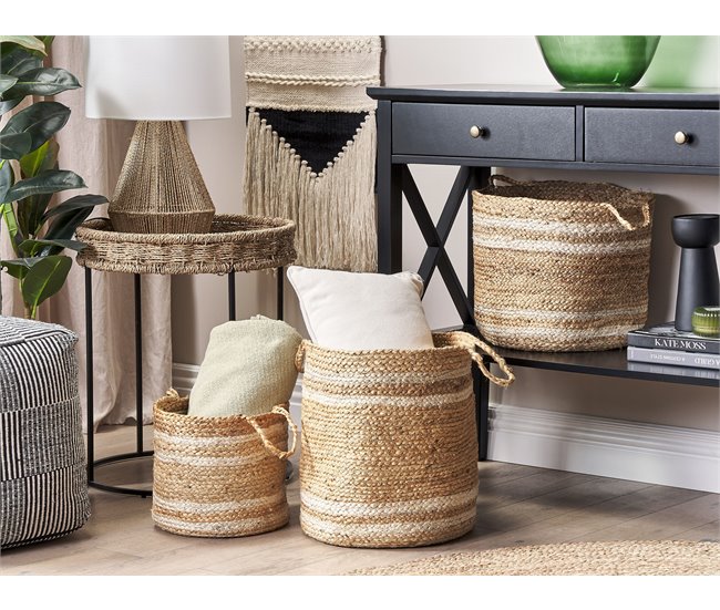 Beliani Estante de baño pequeño ZHOB Natural