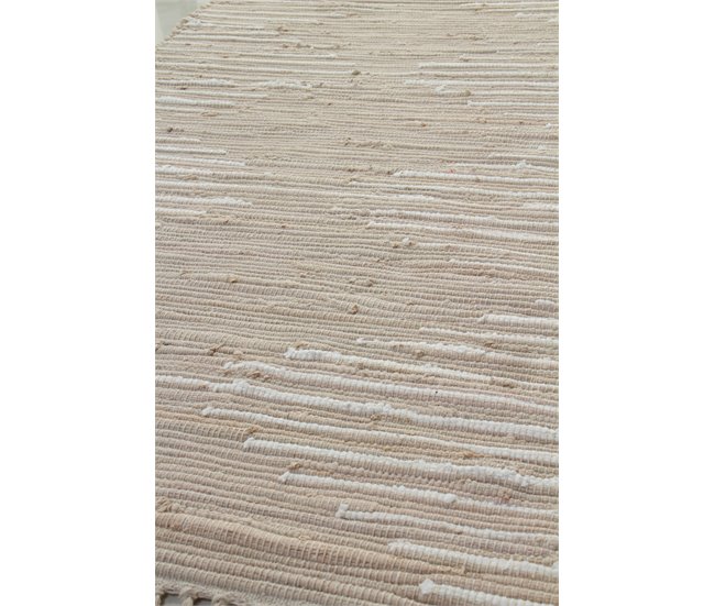 Alfombra de algodón 120x60 Beige